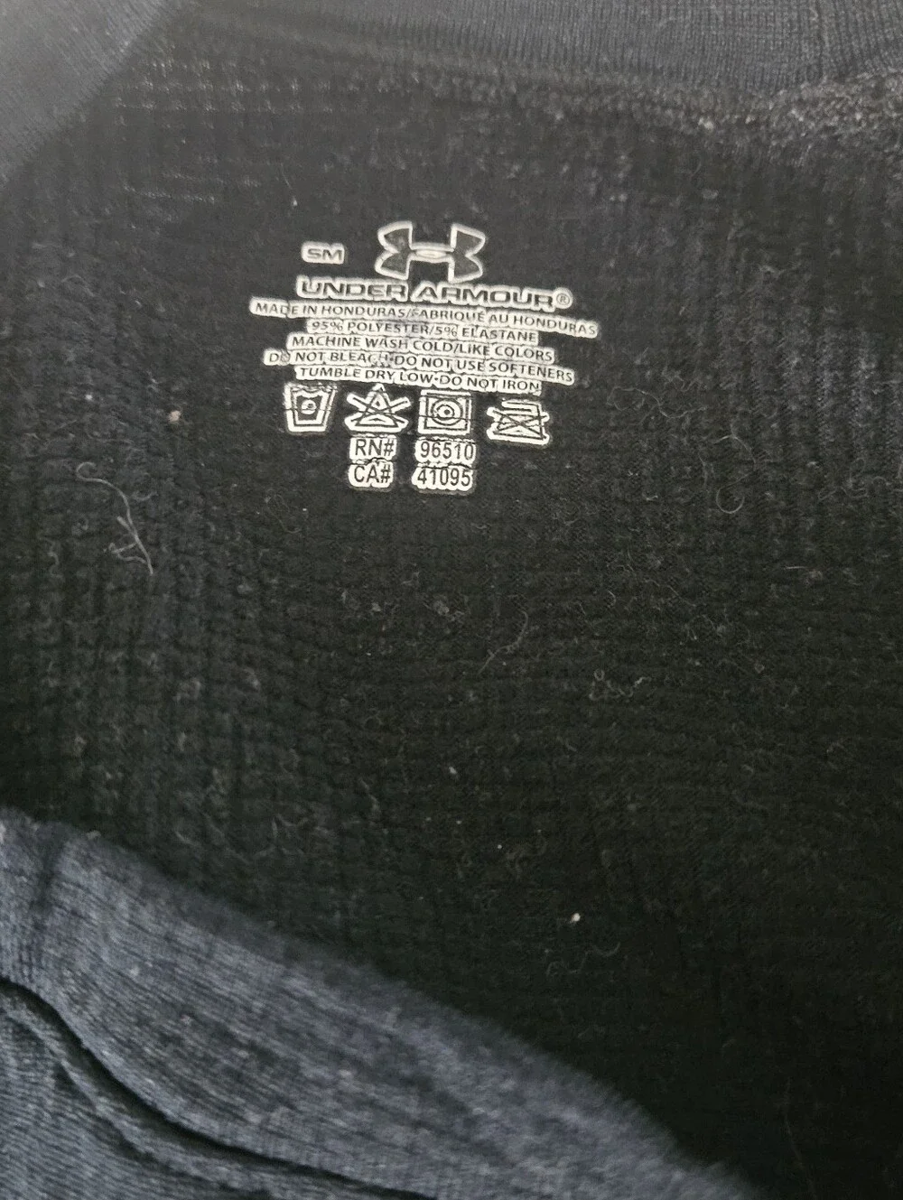 Under Armour Black Short Sleeve Shirt with Blue Trim